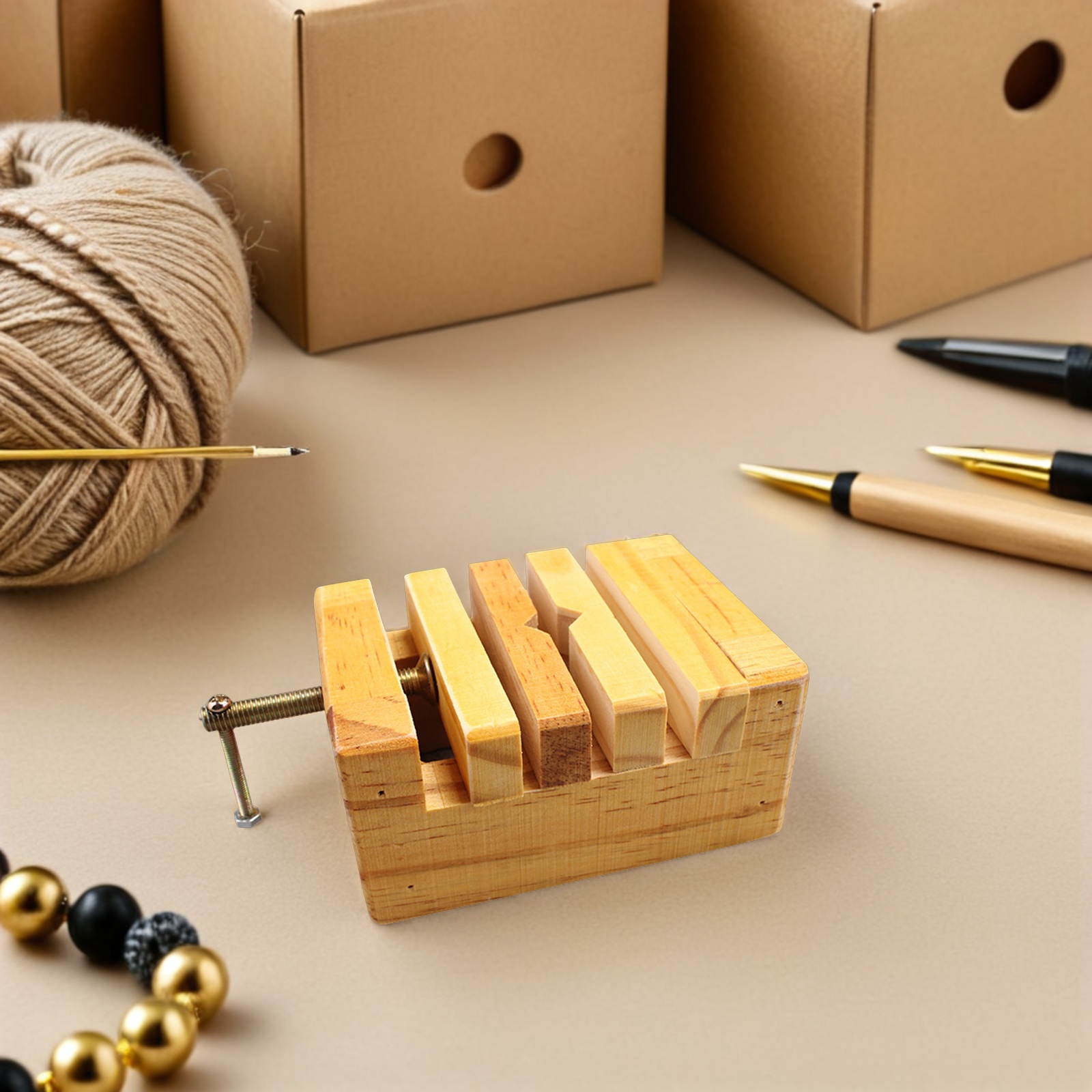 Workshop Tools For Carpentry - Wooden Clamp Engraving Vise Seal Engraving