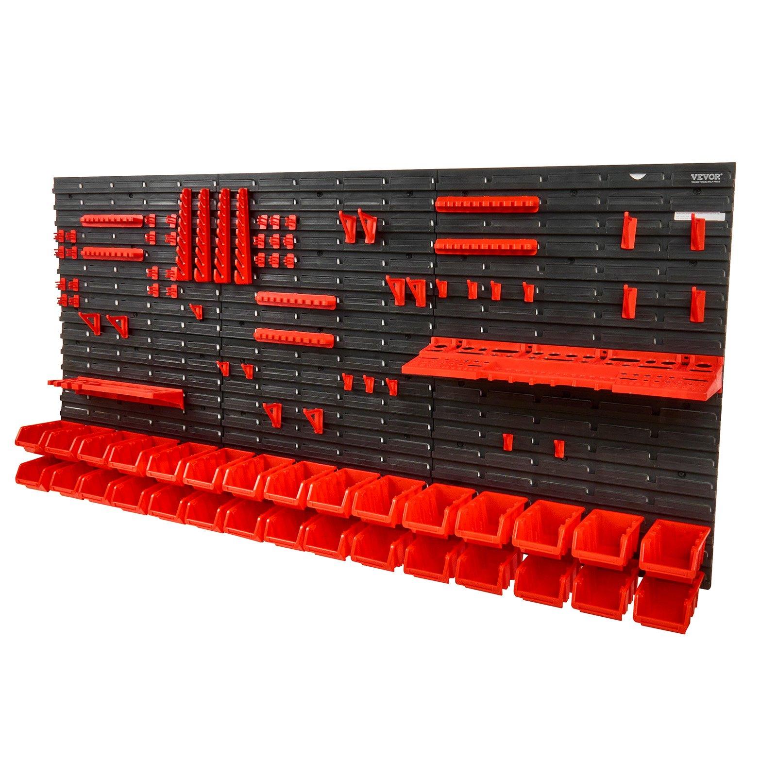 Workshop Tools Rack - Wall Mounted 30-Bin Plastic Parts Rack