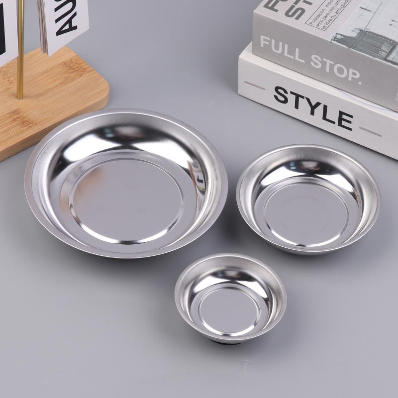 Magnetic Parts Tray - Sliver Circular Magnetic Parts Bowl 3