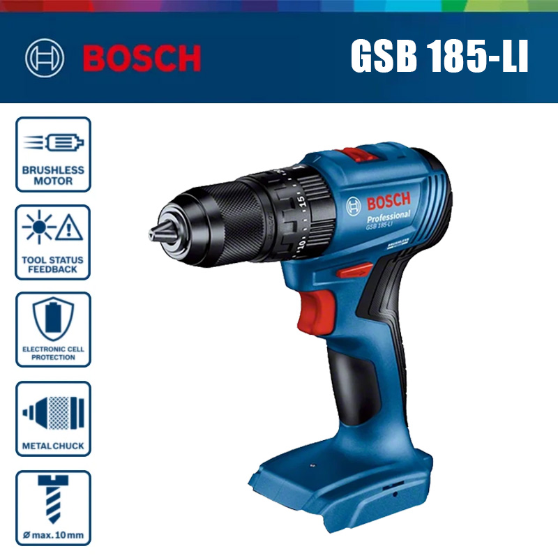 Bosch Drill Gsb 18V - Bosch GSB 185-LI 18V Brushless Cordless