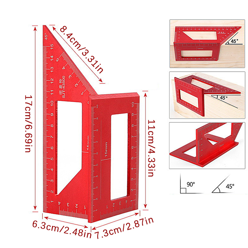 Multifunctional Angle Ruler 45 - Workshop Tools For Carpentry ulasan dan harga
