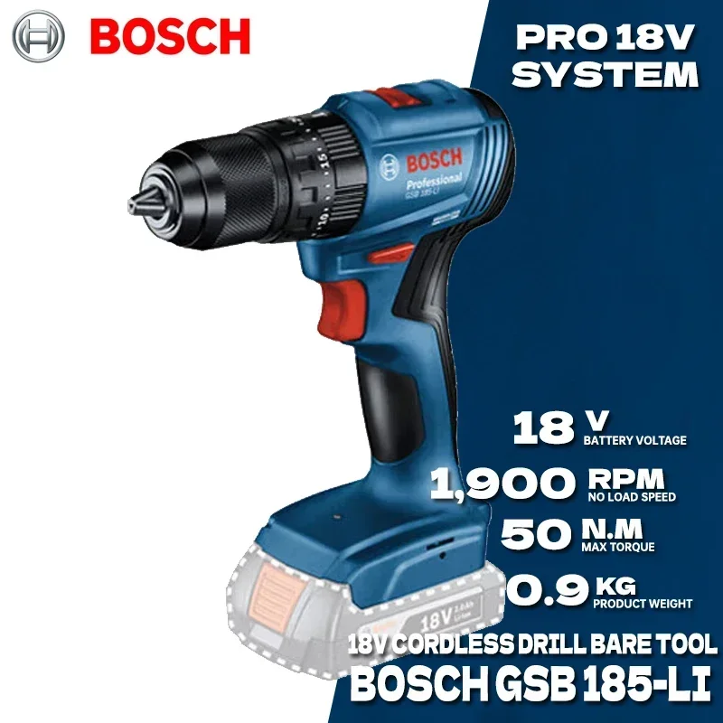 BOSCH GSB 185-LI Brushless Cor - Bosch Drill Gsb 18V ulasan dan harga