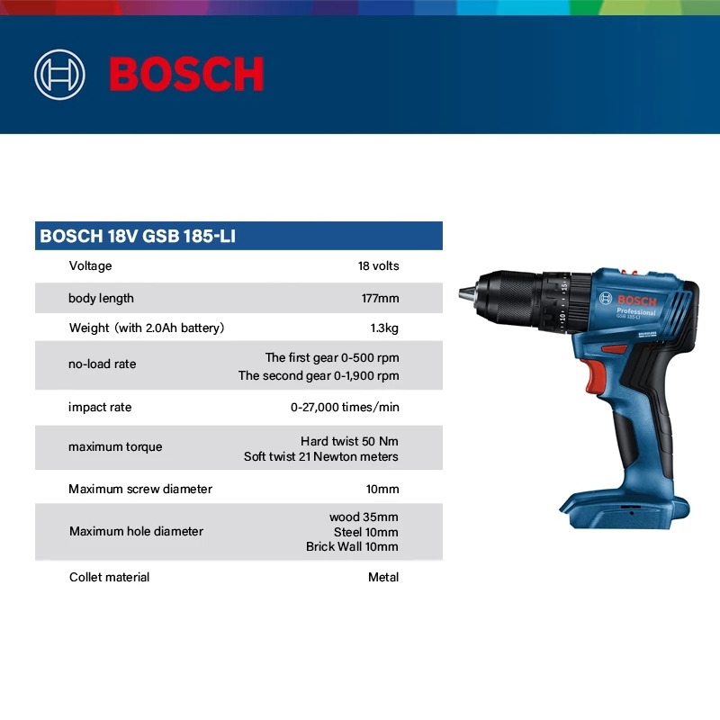 Bosch GSB 185-LI 18V Brushless - Bosch Drill Gsb 18V ulasan dan harga