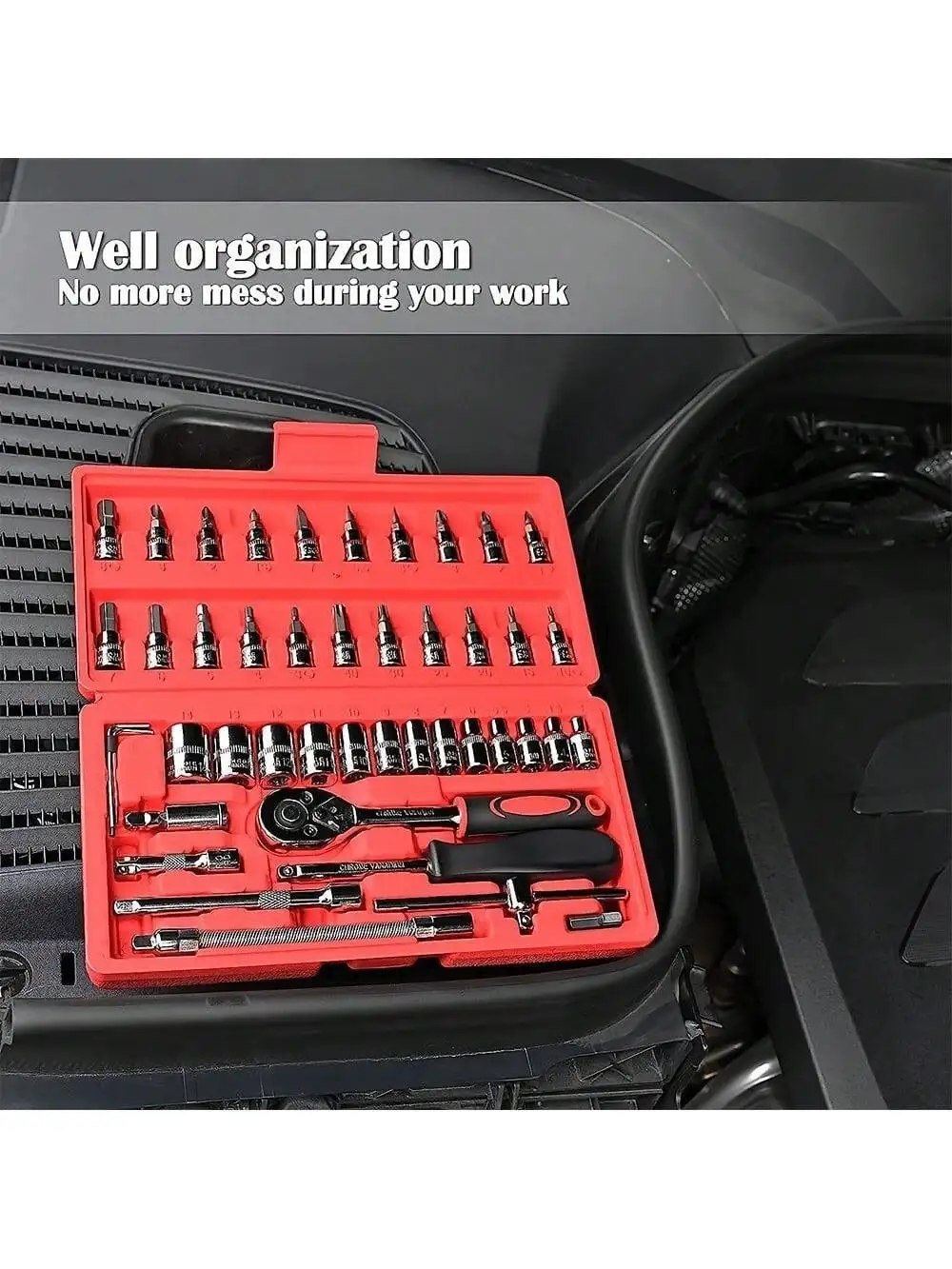 46 Piece 1/4 Inch Drive Socket - Tool Chest Cabinet ulasan dan harga