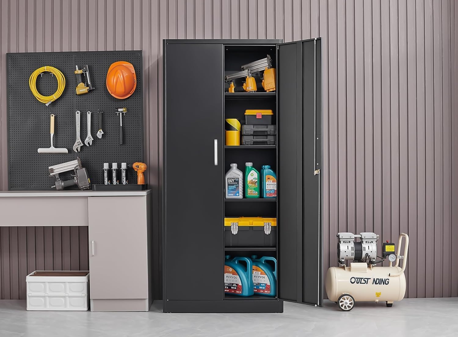 Metal Storage Cabinet With Adj - Tool Chest Cabinet ulasan dan harga