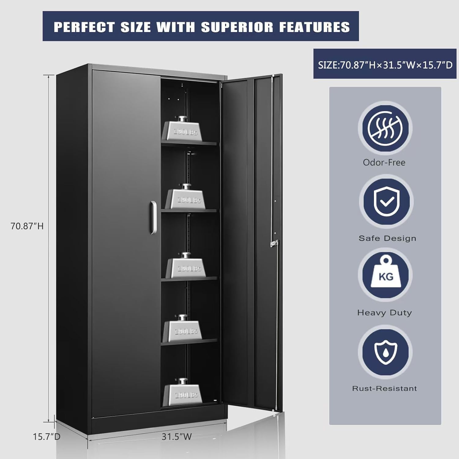 Metal Storage Cabinet With Adj - Tool Chest Cabinet ulasan dan harga